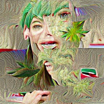 Close-up of Marijuana Leaves