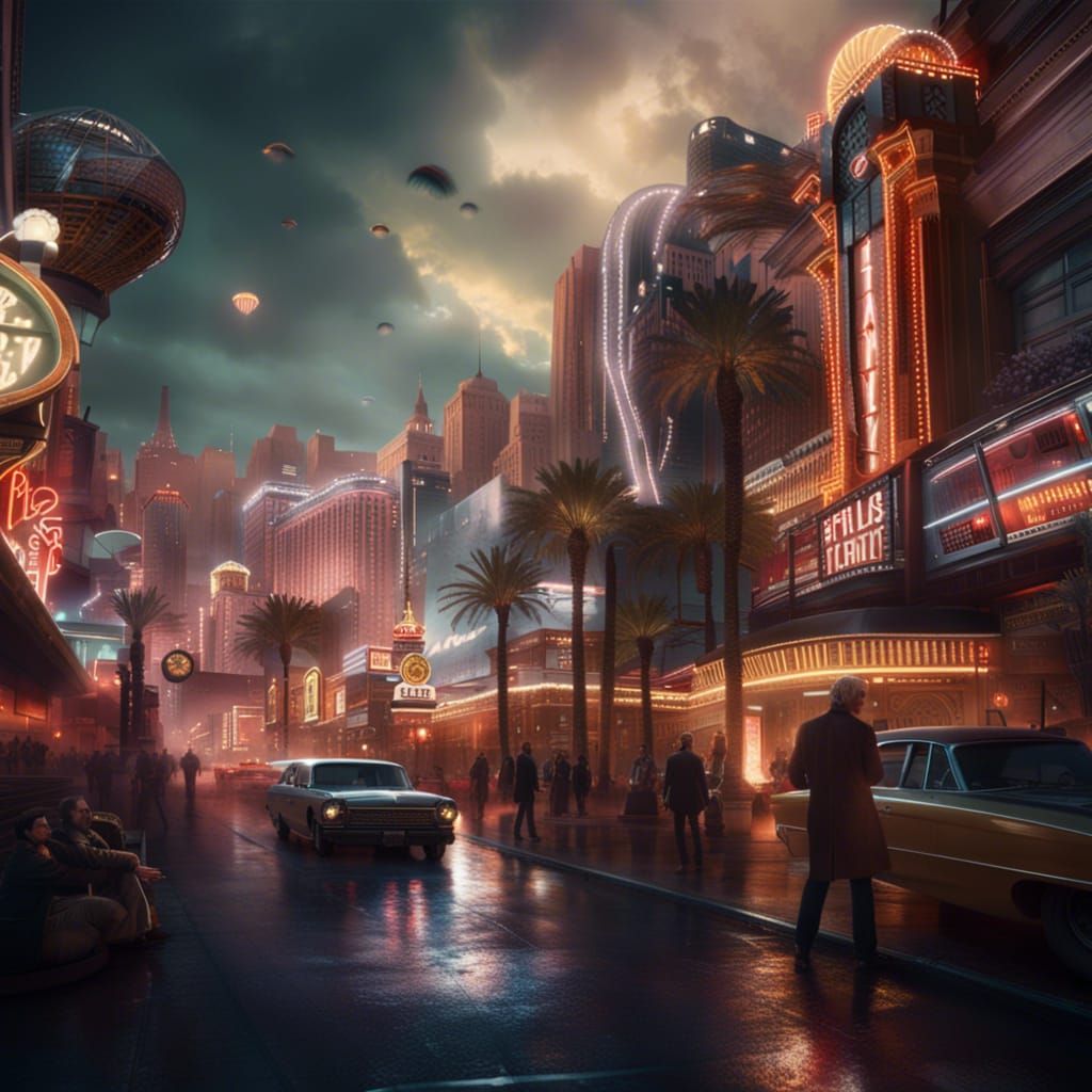 Epic Cinematic Las Vegas Digital Painting