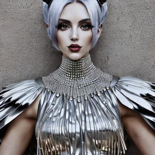 Vampire Drag Queen in Psychedelic Style