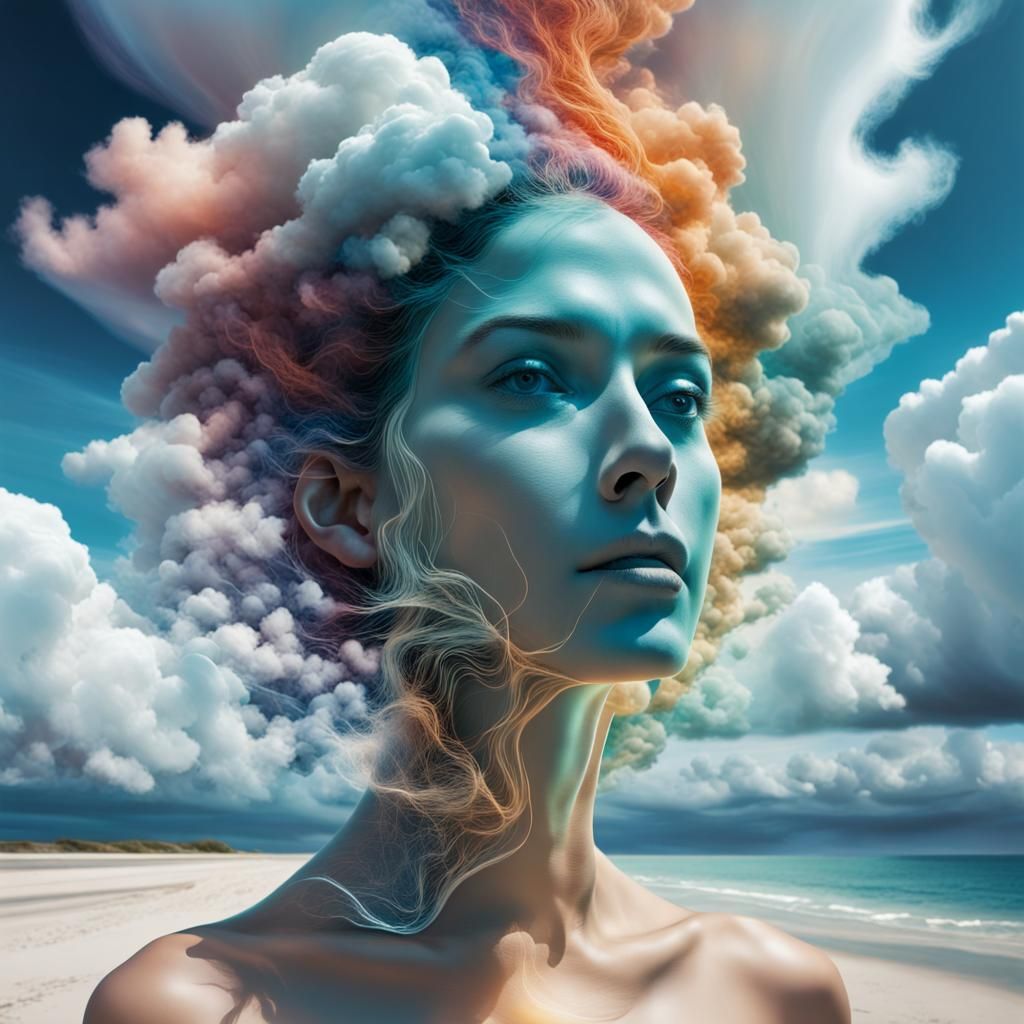 Alien View: Tropical Beach in 3D Multicellular Colors