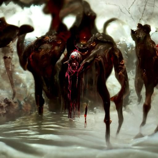 River of Blood: A Macabre Fantasy Landscape