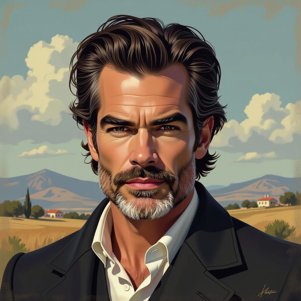 Timothy Olyphant in the Style of El Greco