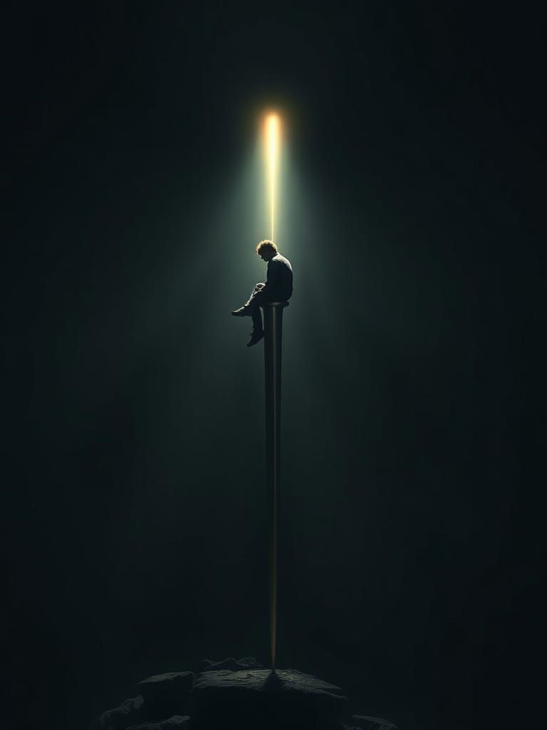 Confronting Anxiety on a Giant Needle Tip