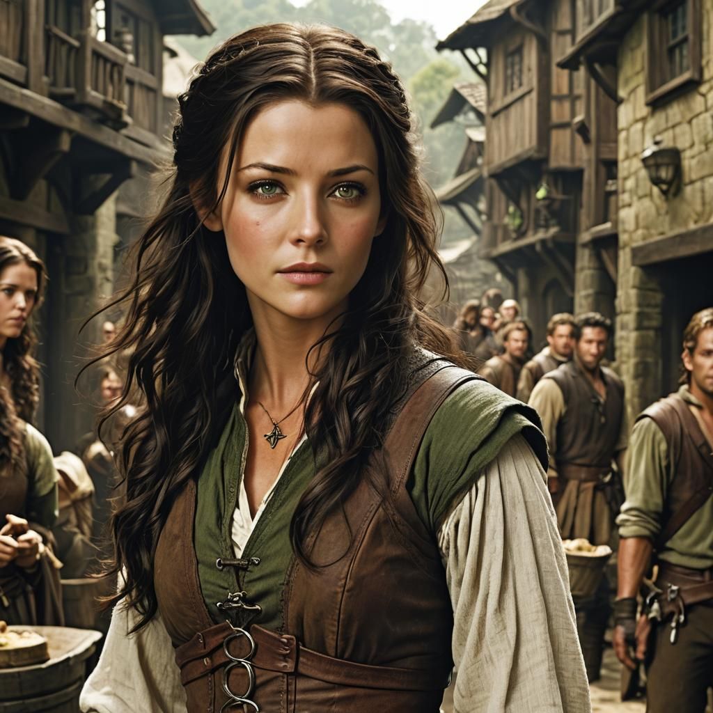 Kahlan Amnell in Fantasy Tavern Scene