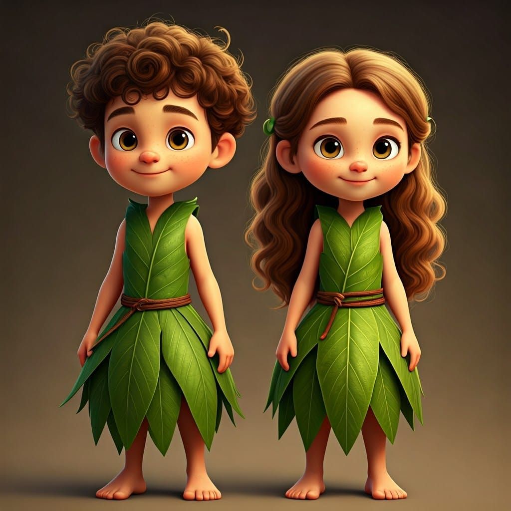 Pixar-Inspired Teenage Couple with Wholesome Charm