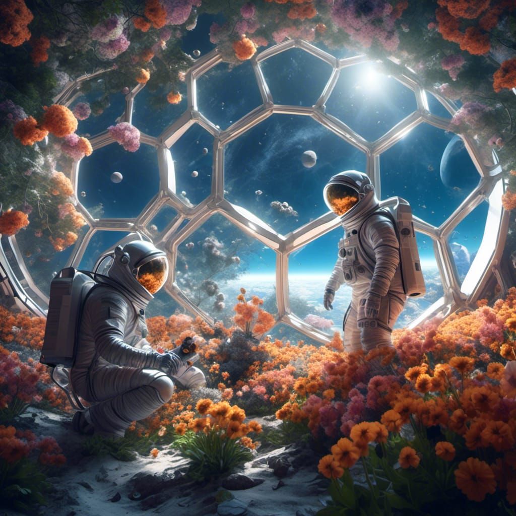 Lunar Geodesic Garden: Father and Daughter