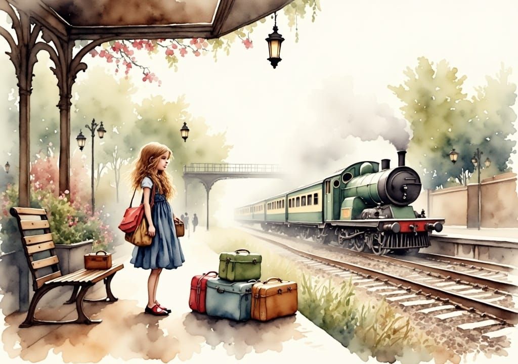 A Young Traveler Waits to be Reunited with Loved Ones in an ...