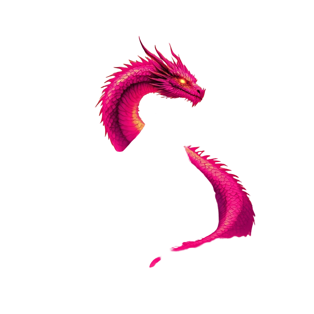 Emerald Dragon Coiled on Snow Mountain in Fantasy Art