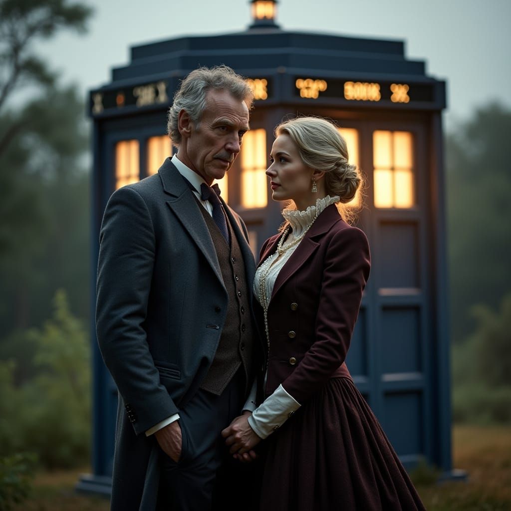 Timeless Love in Front of the TARDIS in a Cinematic Masterpi...