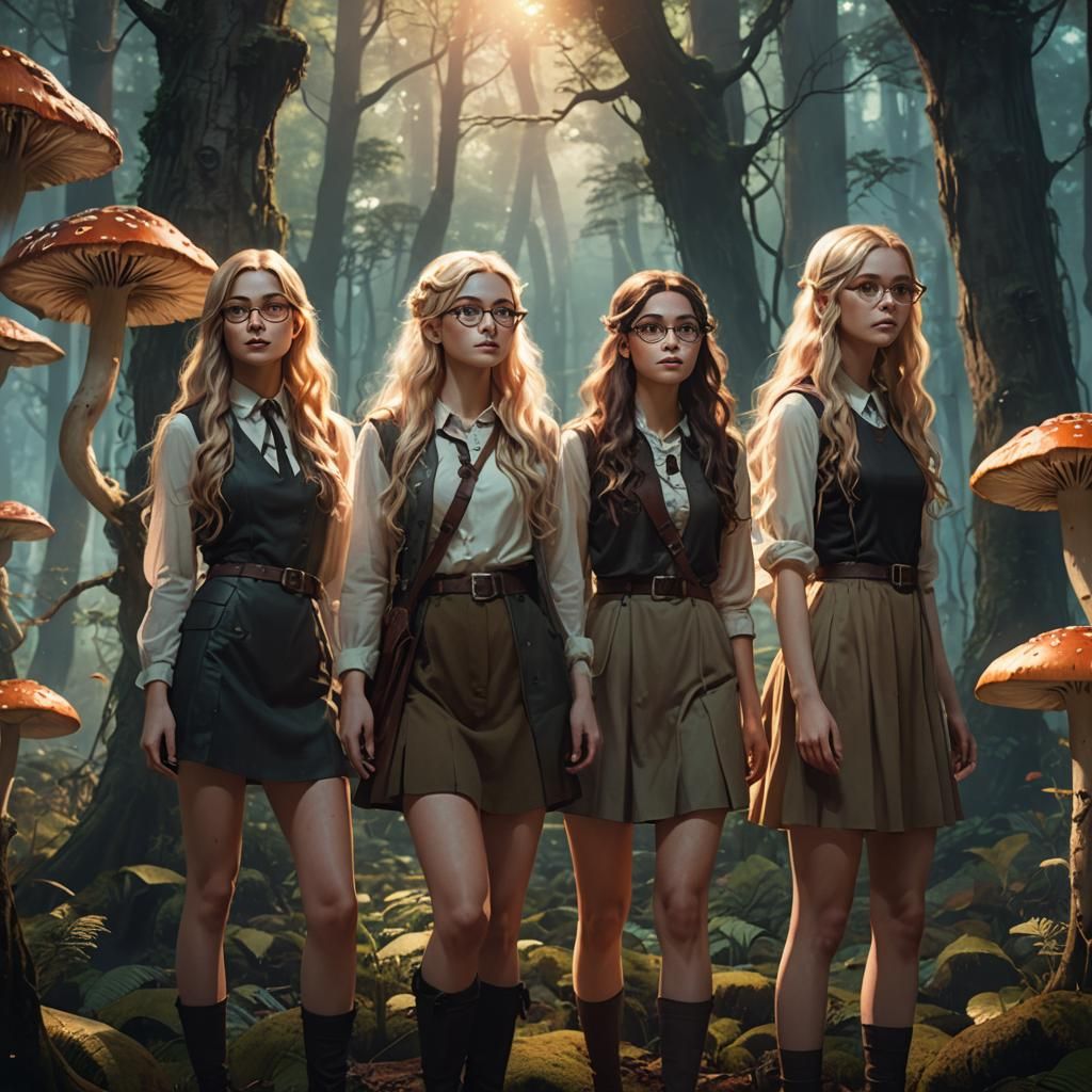 Mystical Forest Gathering: Fantasy Concept Art