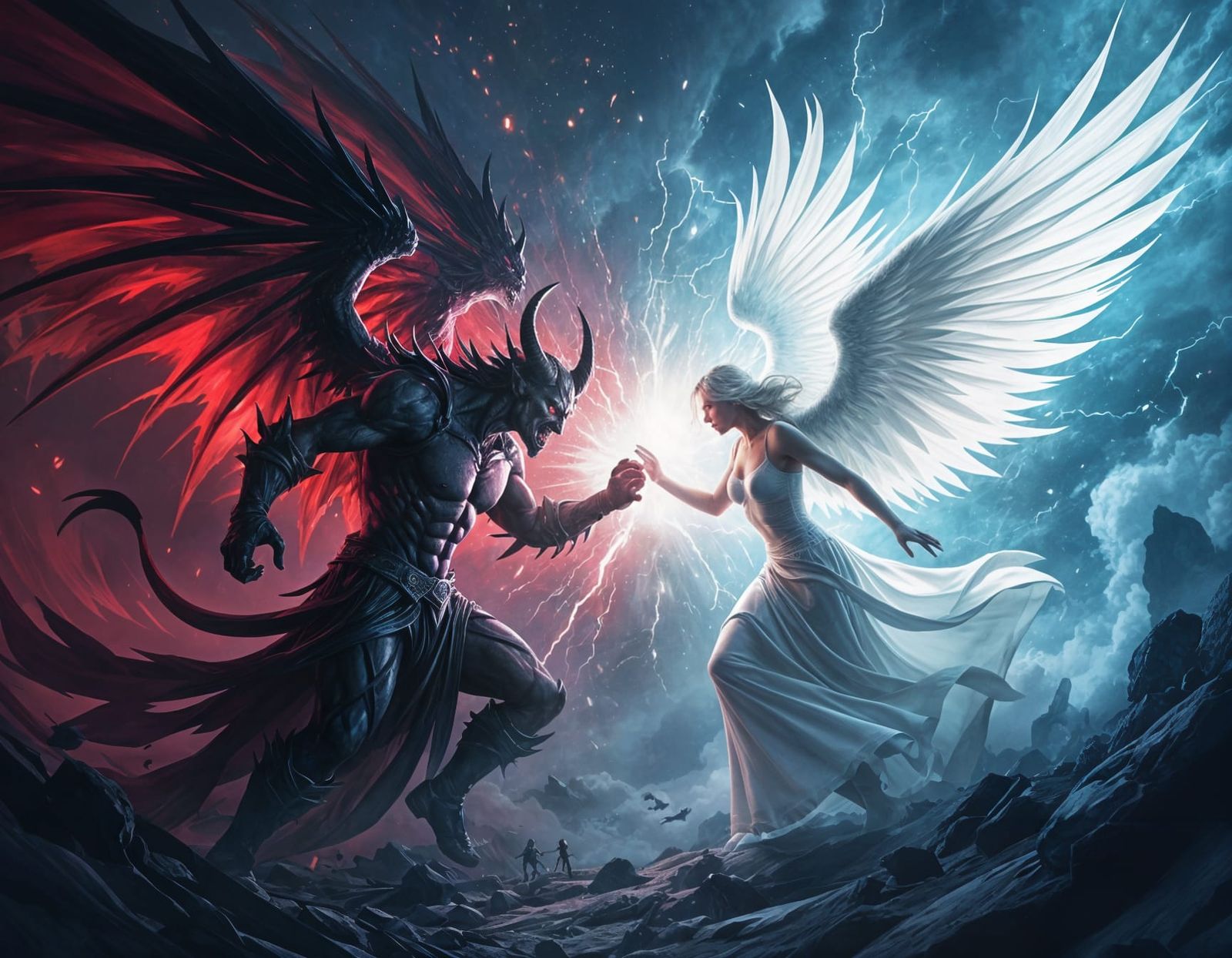 Epic Clash: Devil of Darkness vs Angel of Light