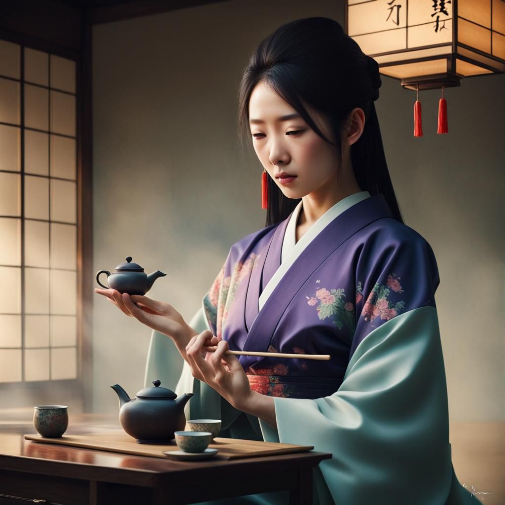 Vibrant Japanese Tea Ceremony Photography