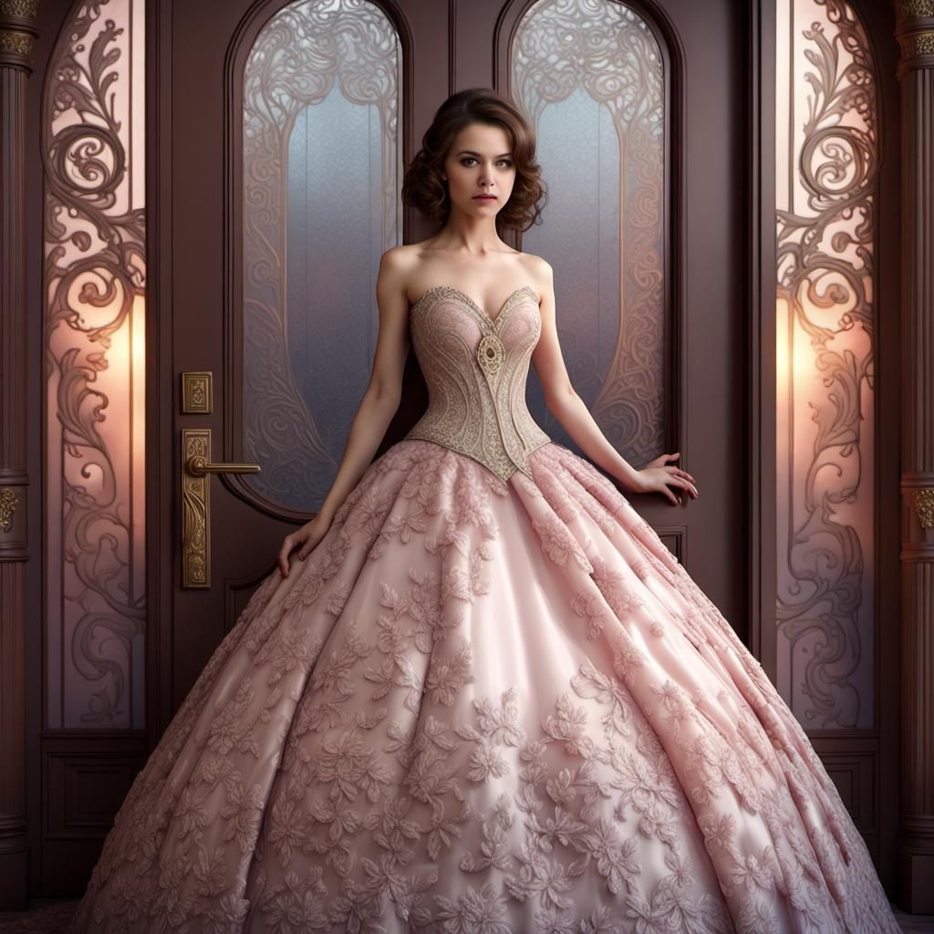 A beautiful girl at her prom