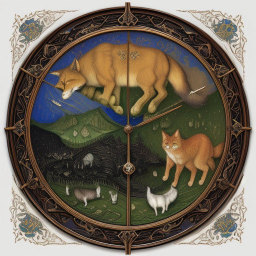 Fantastical Realism in 8K: Cats and Fox in Vivid Color