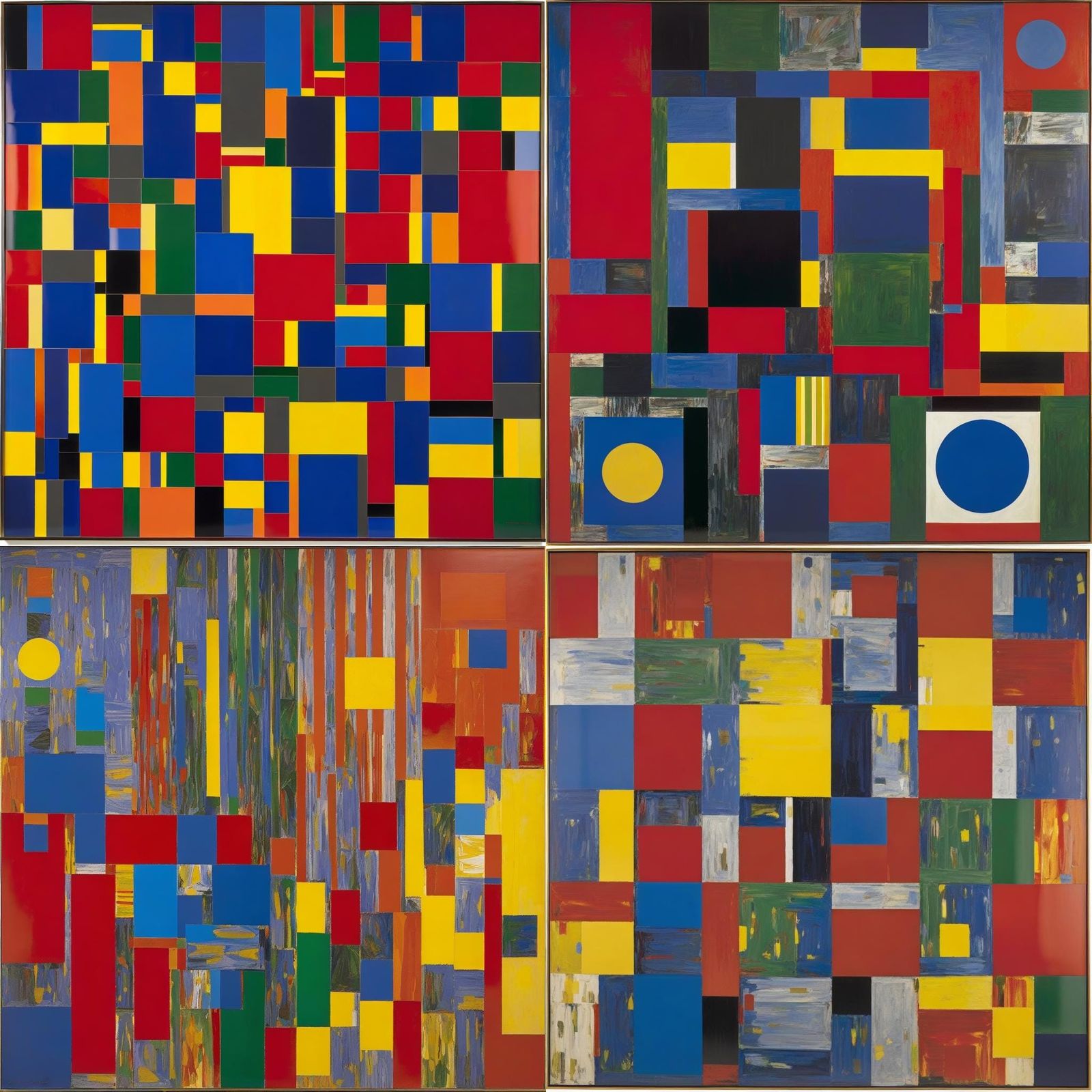 Abstract Expressionist Composition in Pop Art Style