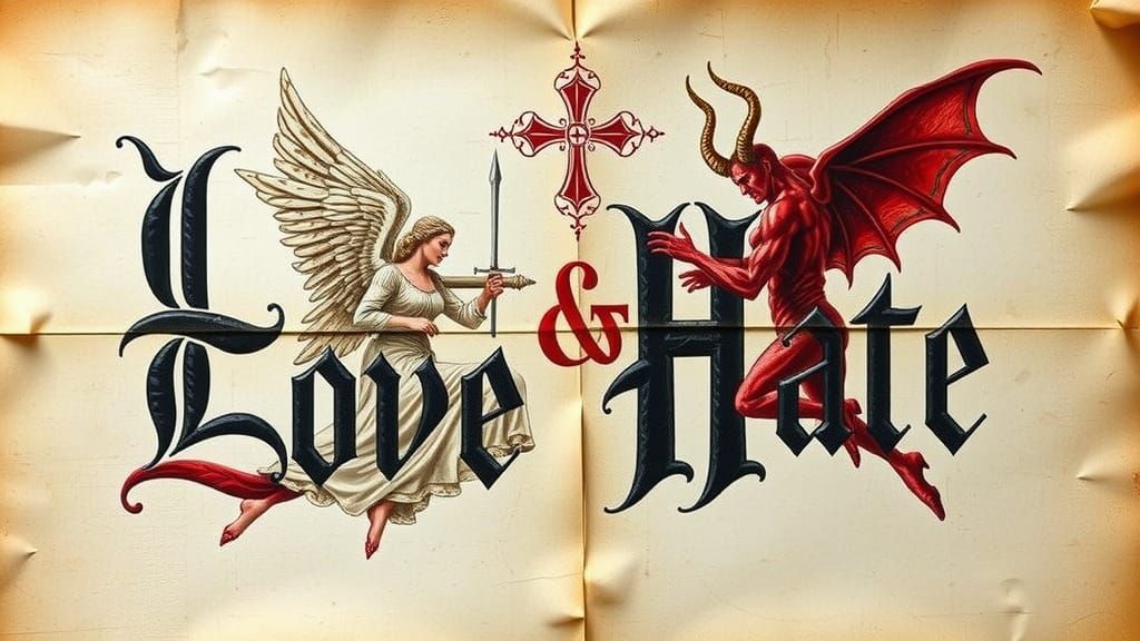 Medieval Calligraphy: Love and Hate in 3D