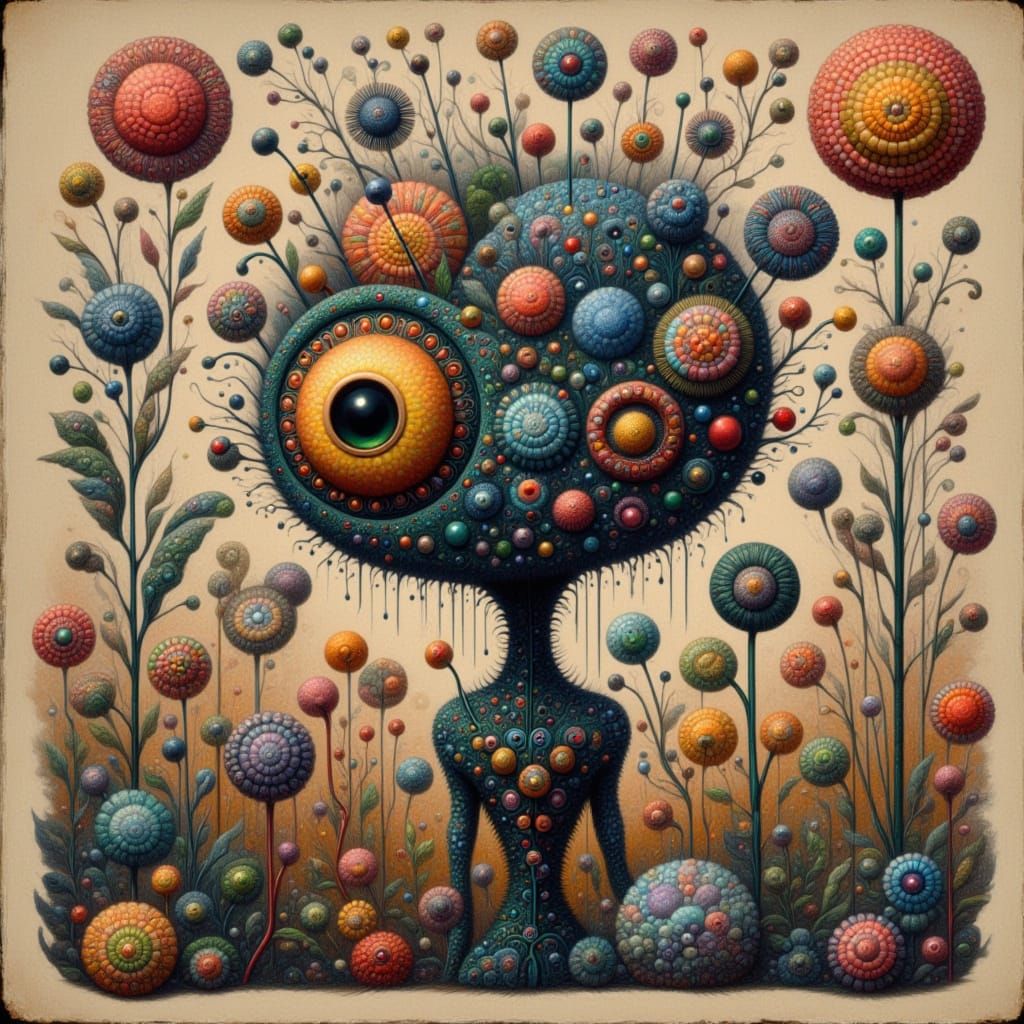 Abstract Creature Design in Surrealist Style