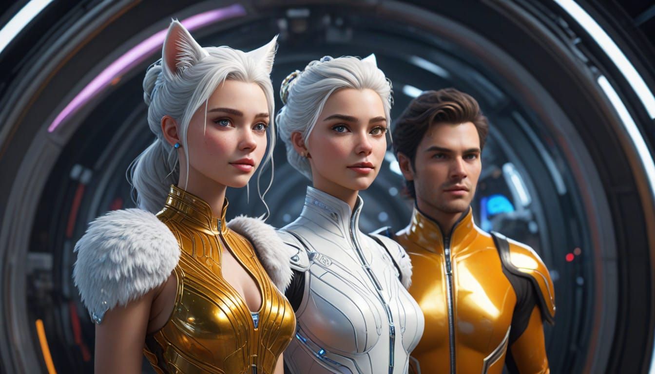 Regal Couple Embarks on Futuristic Space Odyssey in Luxuriou...