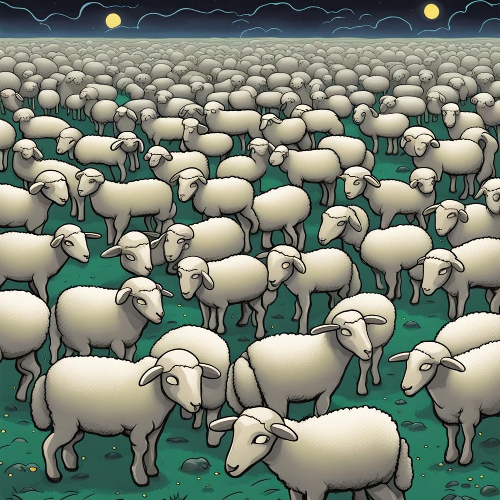 Androids Dreaming of Electric Sheep in Neon City