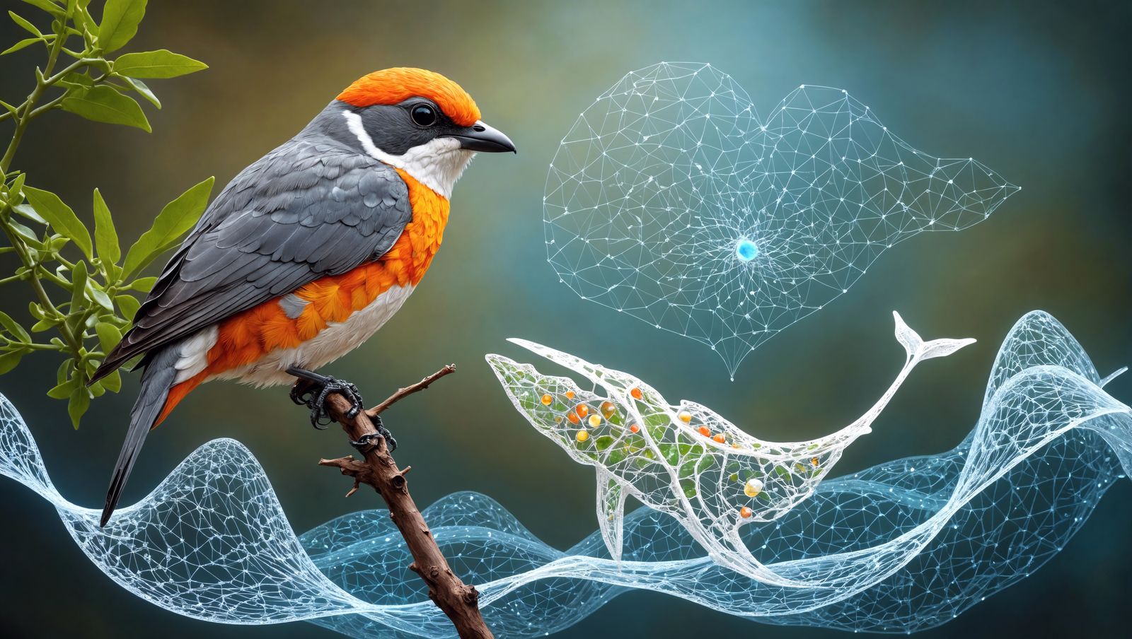 Australian Spangled Drongo in Ethereal Natural Scene