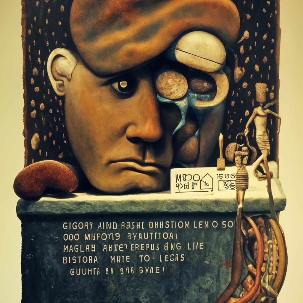 Mysterious Biopunk Homage to Miro and Onchi in 4K