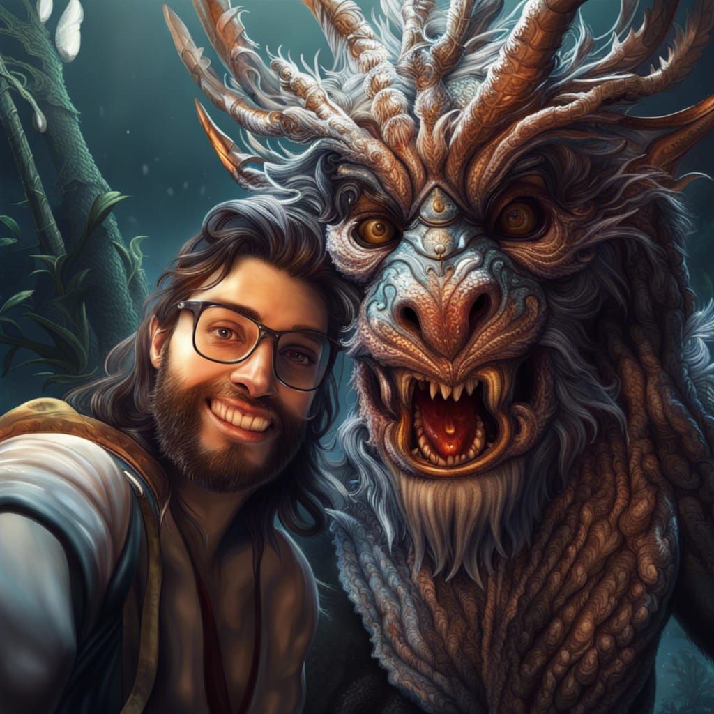 The selfie with Mythical Creature