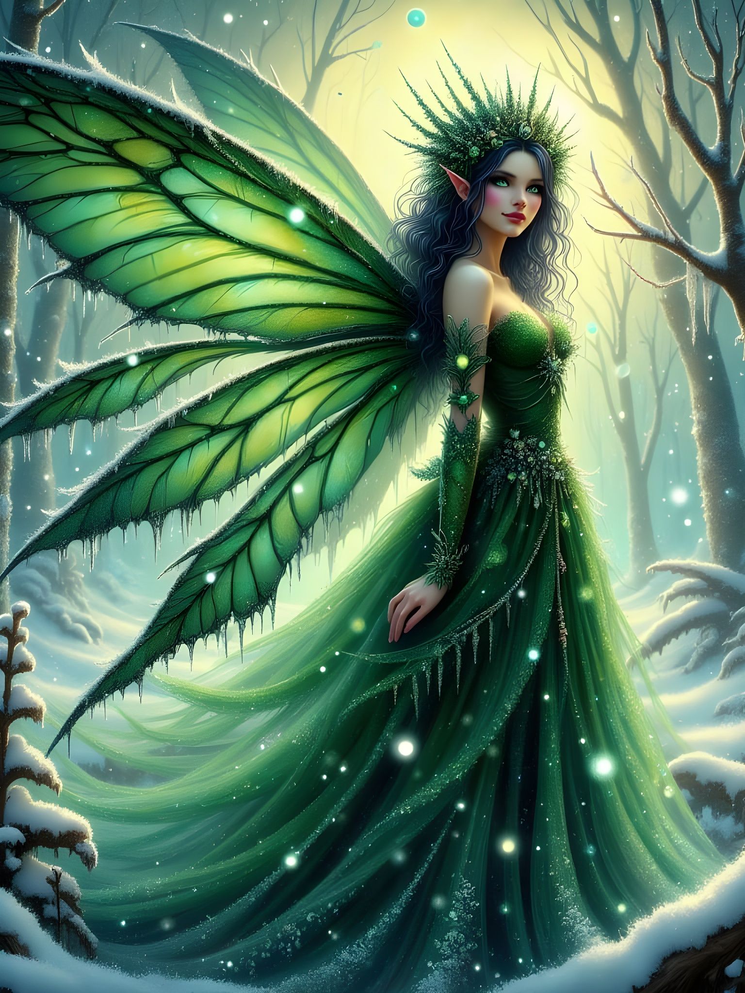 Faerie Punk Queen Reigns in Frosty Winter Wonderland