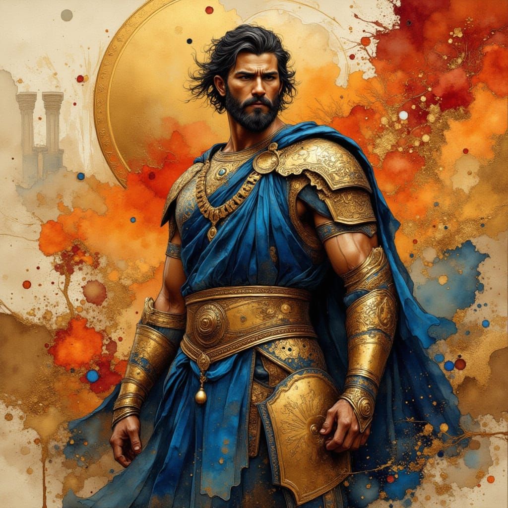 Bronze Age Warrior Hector Prepares for Battle