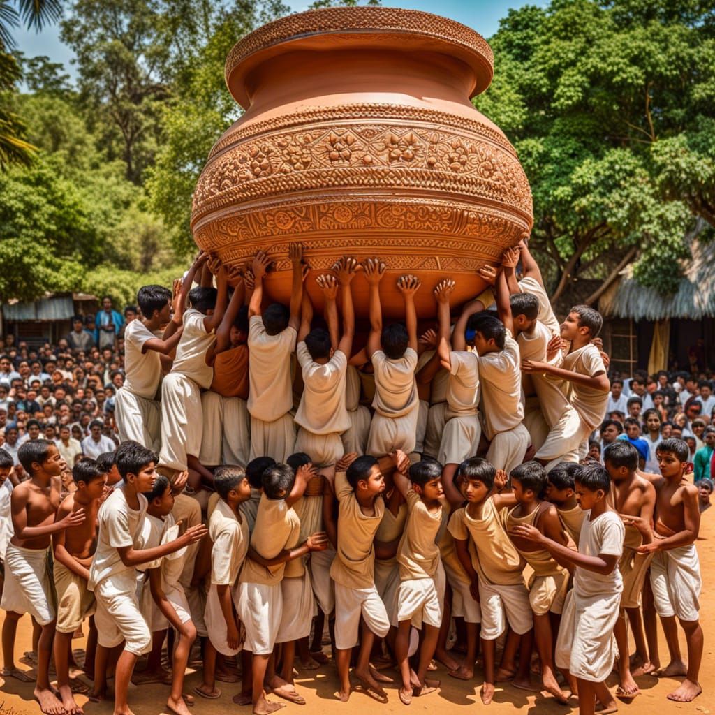 Dahi Handi celebration-teamwork