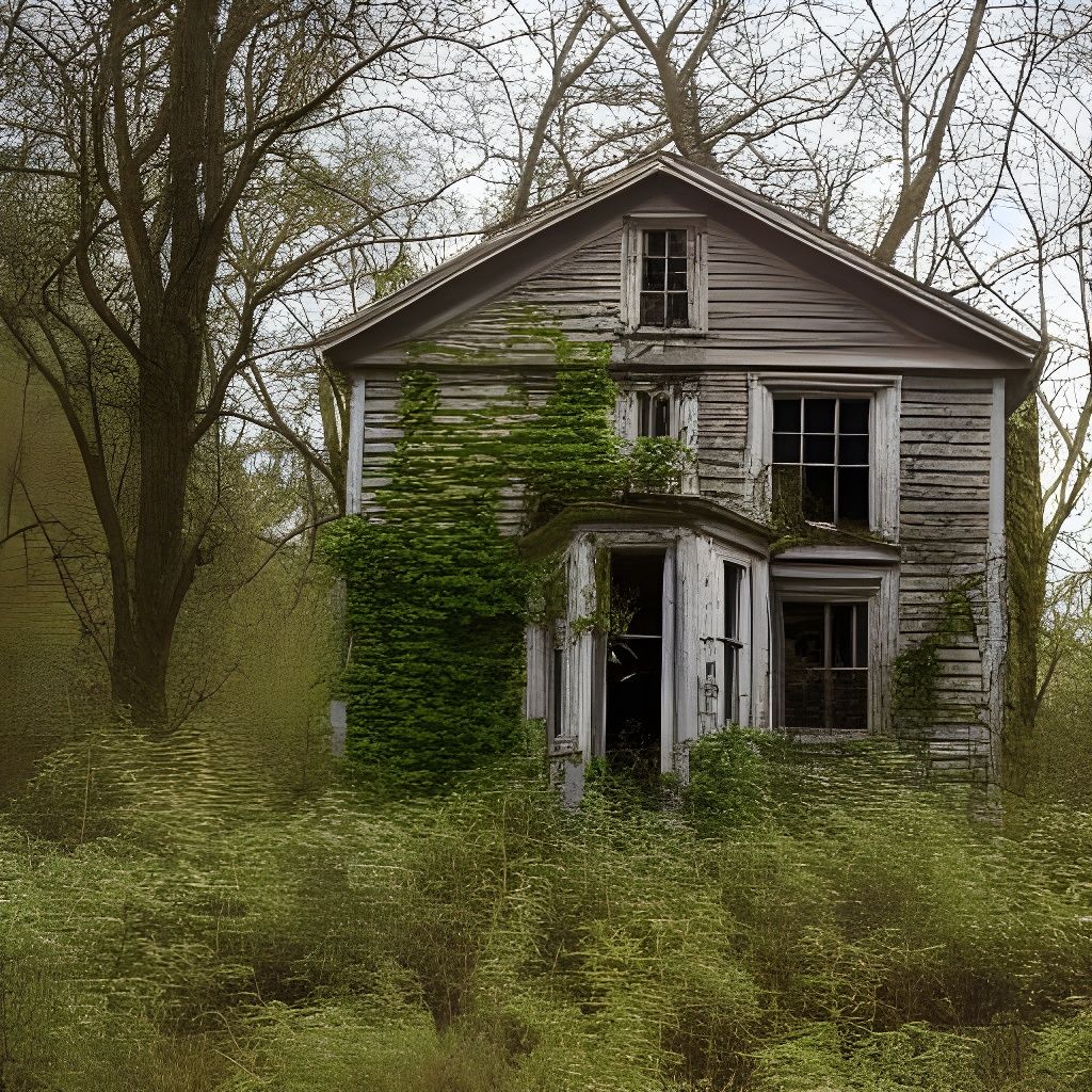 Abandoned House in Overgrown Woods