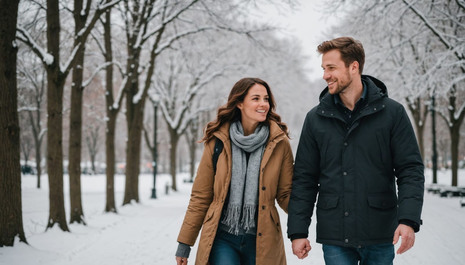 Romantic Winter Moment Captured in Ethereal Light
