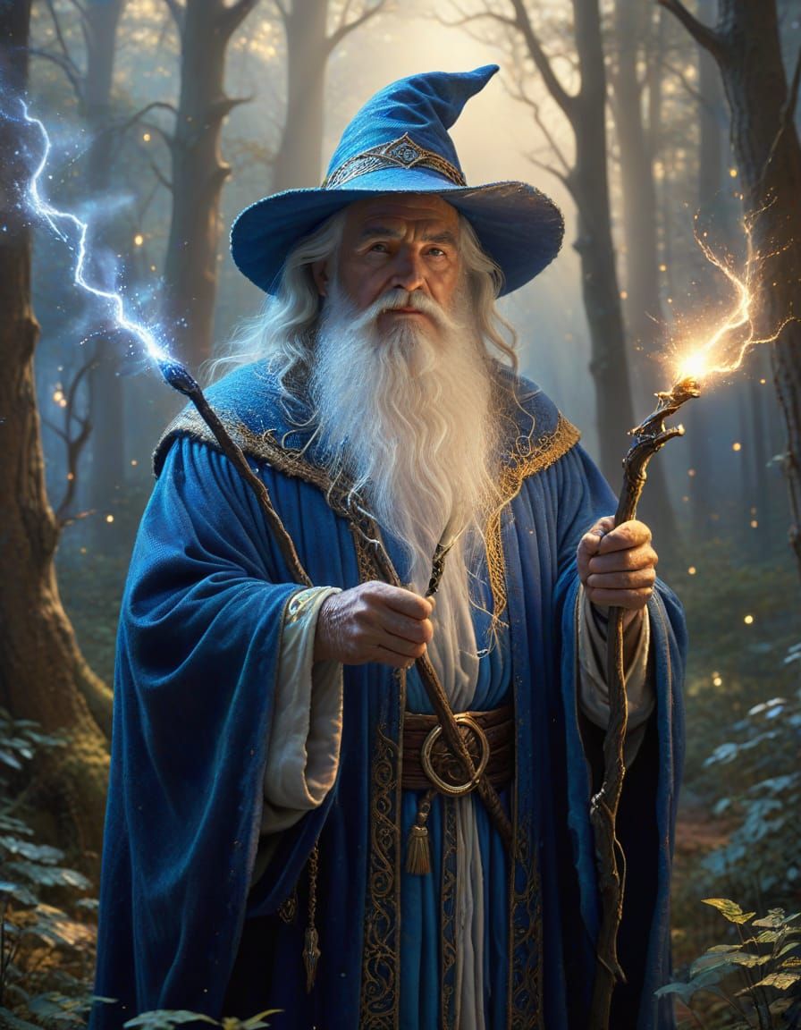 Ethereal Wizard in Enchanted Woods