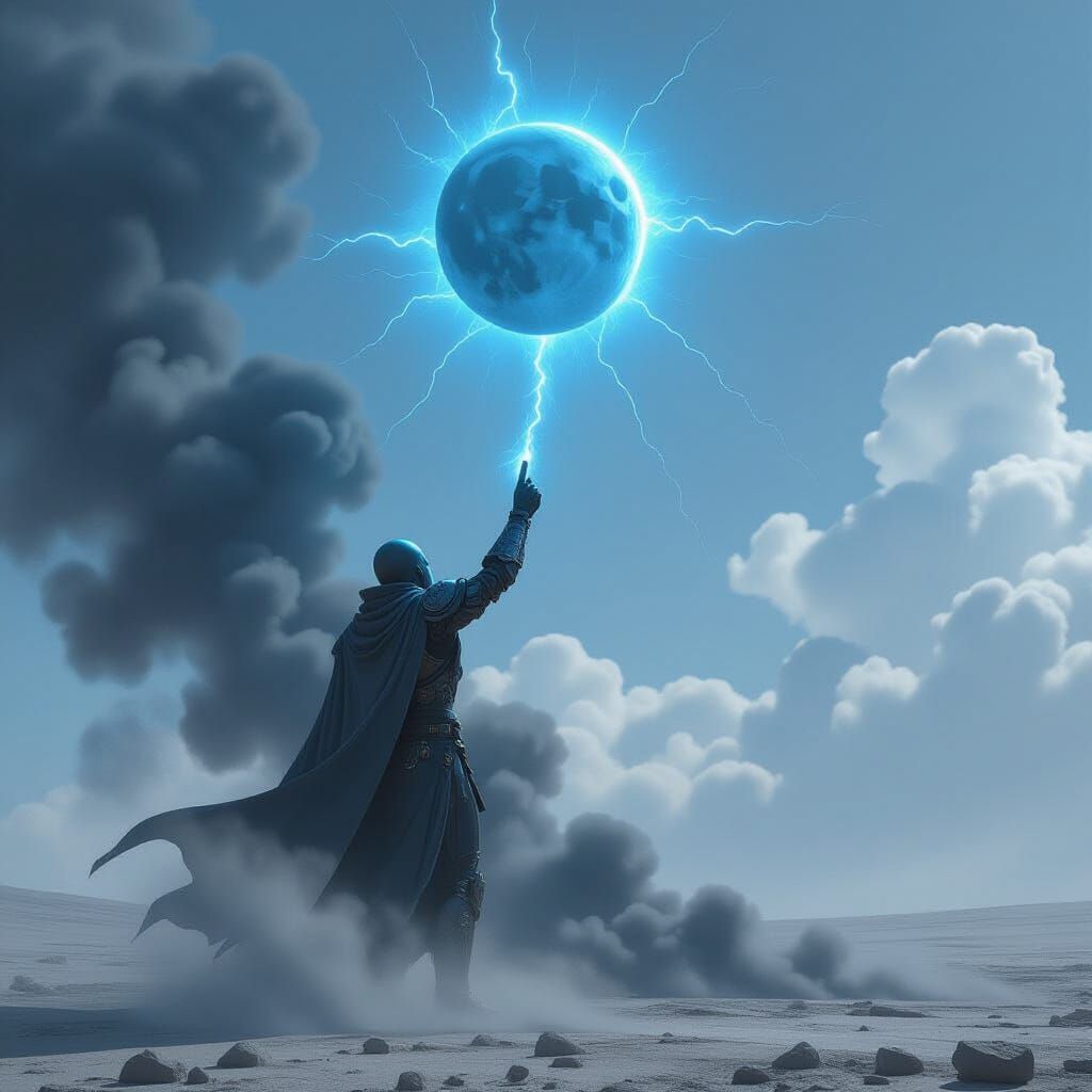 Mechanical Being Creates Planetoid with Magic and Electricit...