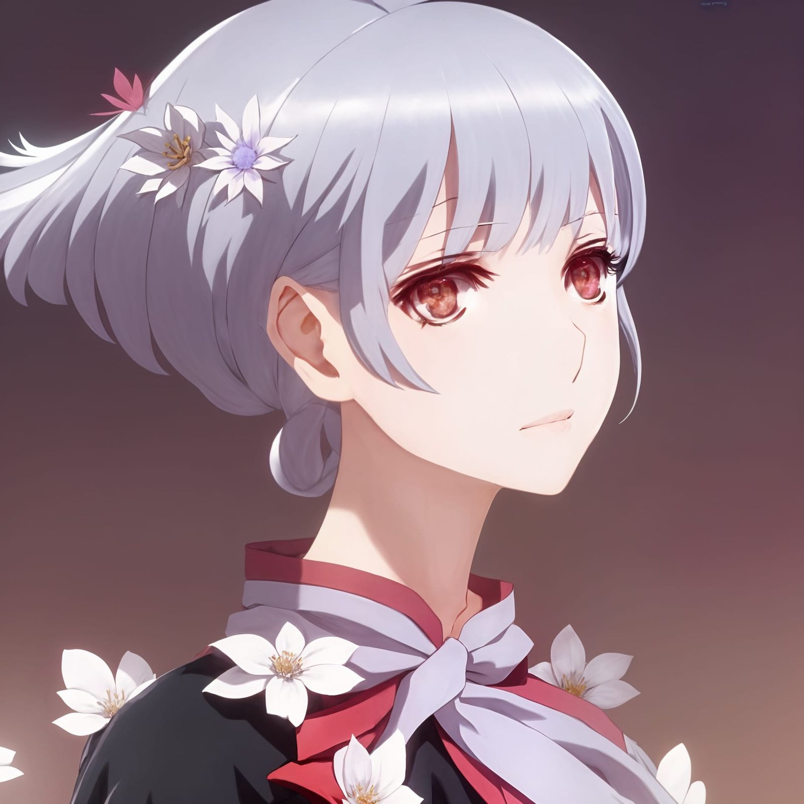 Anime Portrait of Happy Transgender Youth in Rococo Style