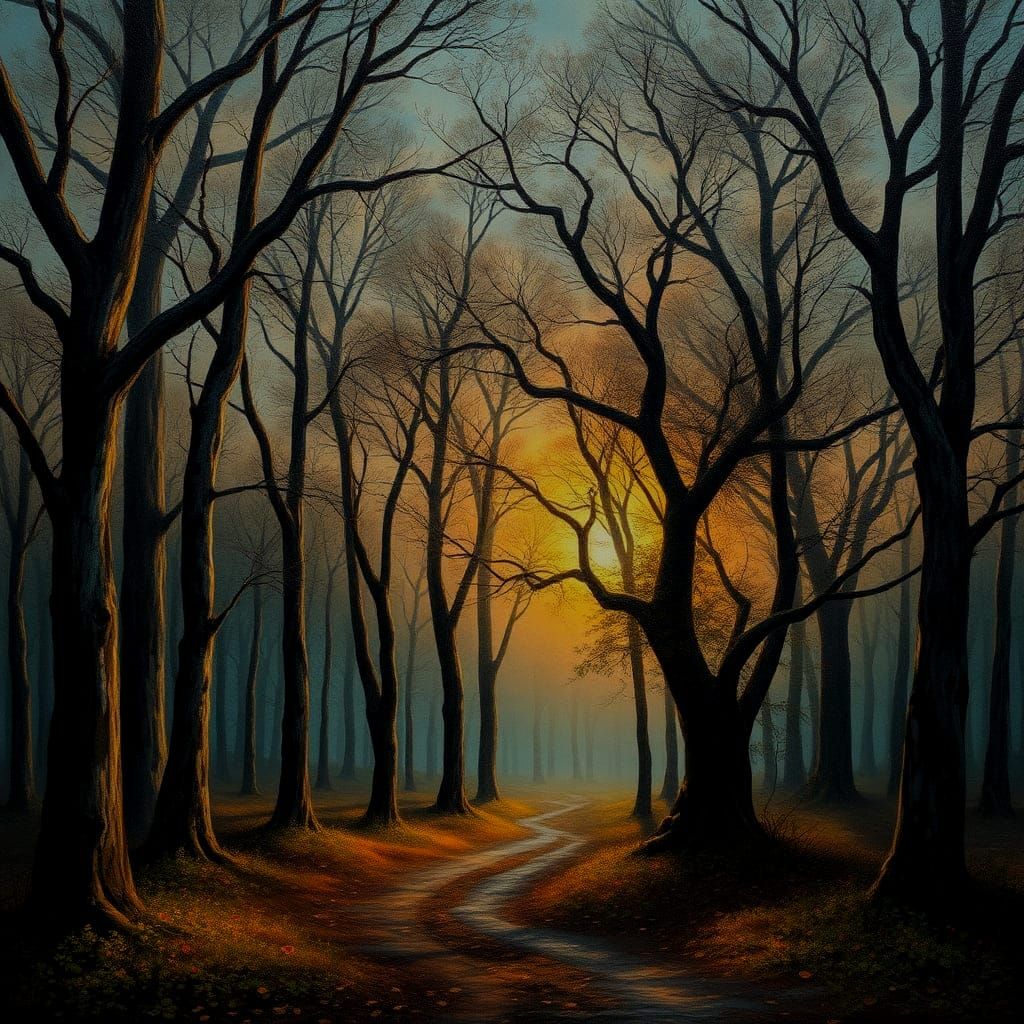 Optical Illusion Landscape with Hidden Images