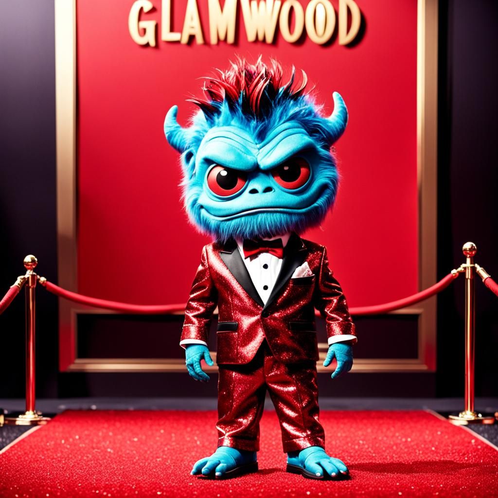 Glamorous Little Monster Filmstar on Red Carpet