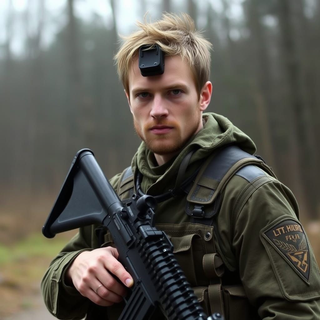 Young German Special Forces Dropout Luca Reinhardt in 2003