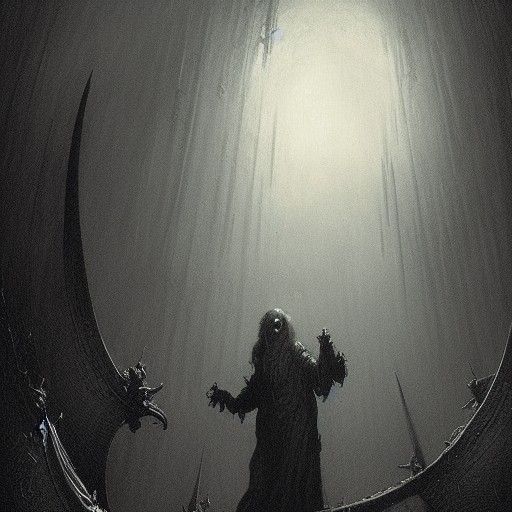 Eerie Horror Image in Gustave Doré Style