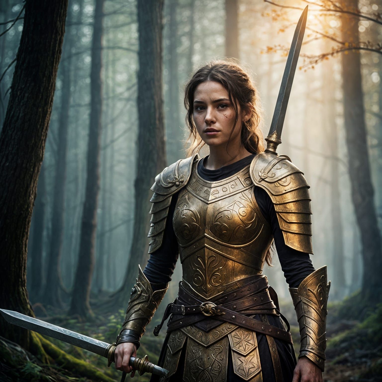 Female Warrior Ready for Battle