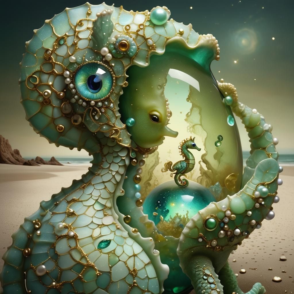 Cracked Egg Reveals Galaxies in Burton-Van Gogh Style