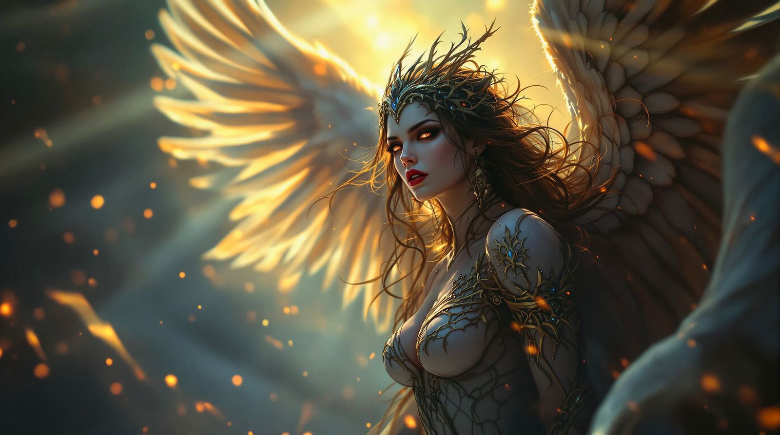 Archangel of Vengeance in Dramatic Fantasy Style