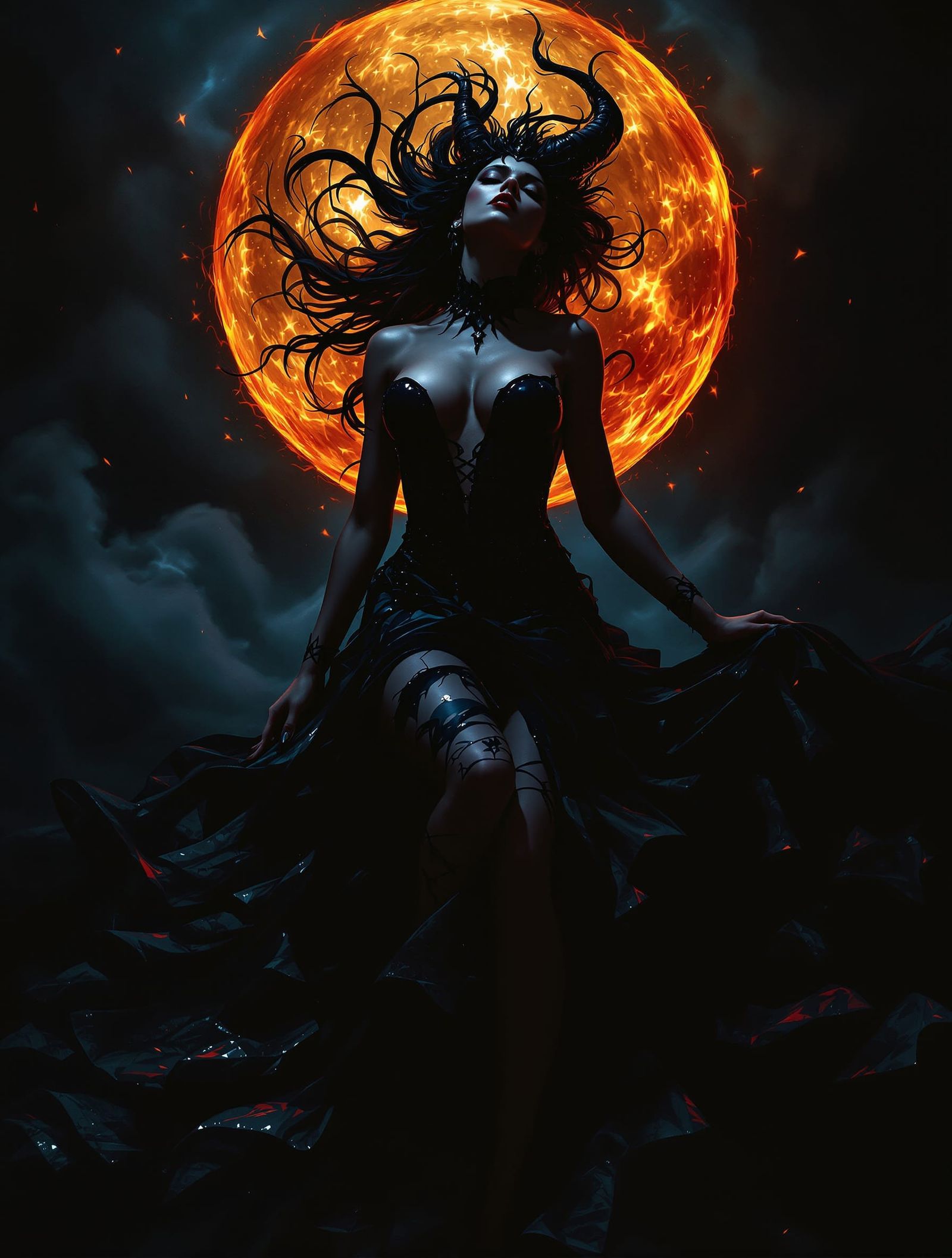 Moon Goddess Laura in Horror Romance Style