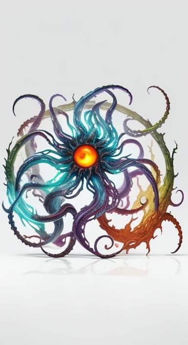 Cosmic Entity Ruling Universe in Oil Painting Style