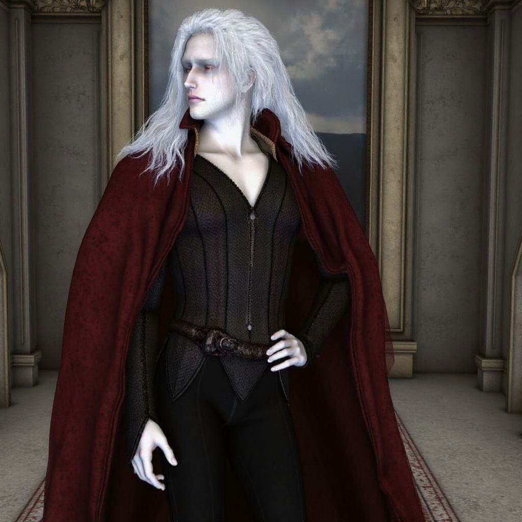 Medieval Lord in Red Cloak, ZBrush Style