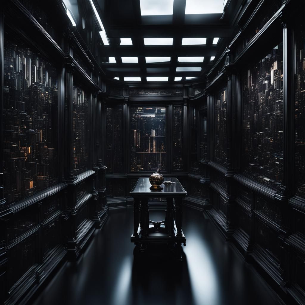 Hyperrealistic Agent in Black Glass Matrix