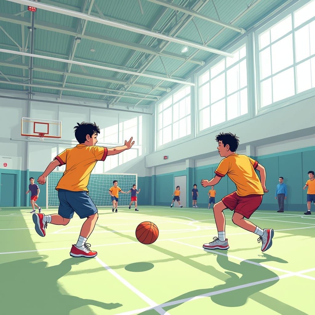 Vibrant Sports Institute with Students in Action