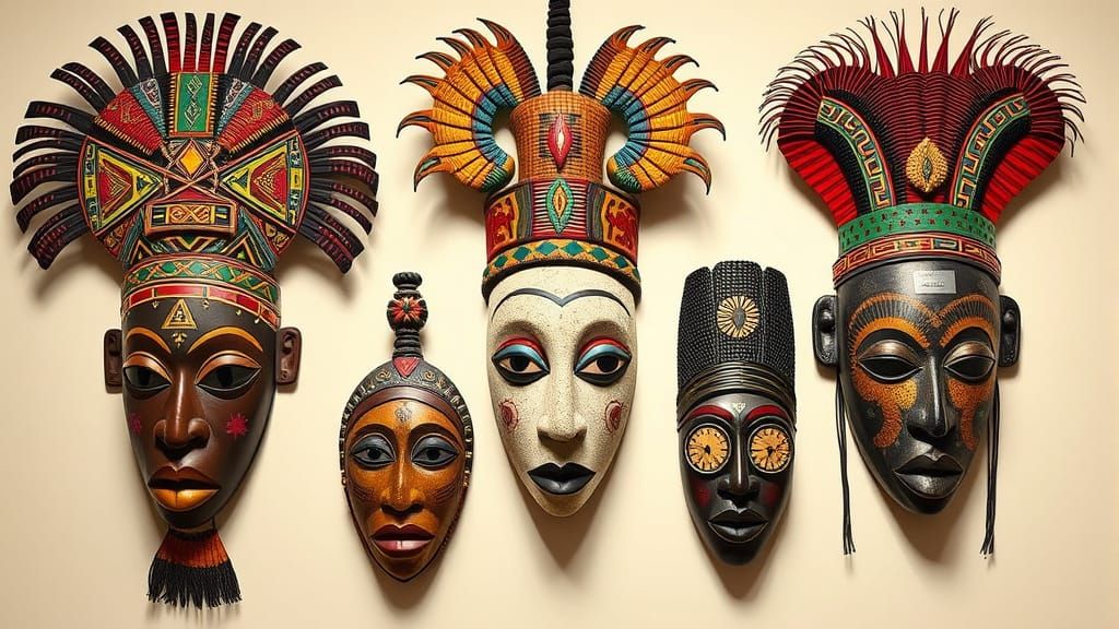 African Masks in Traditional and Modern Styles