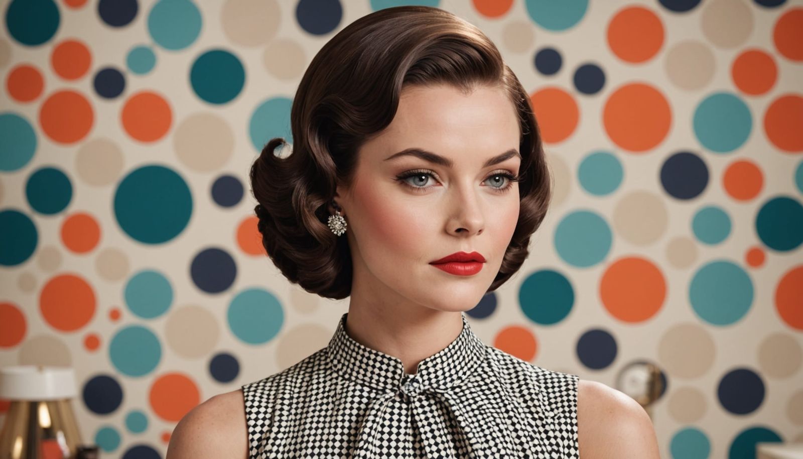 Retro Chic Woman with Modern Style