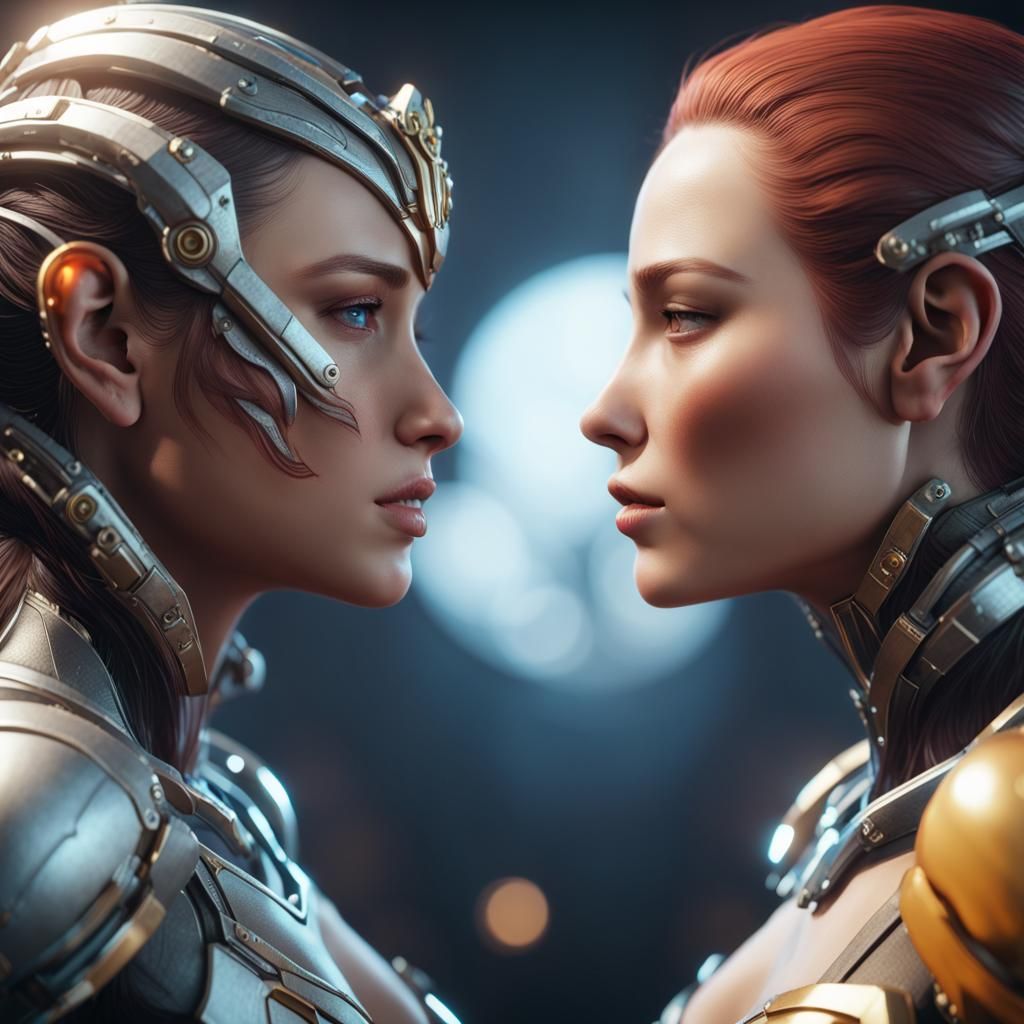 Ms Metrobay and Omega Woman: 3D Game Cinematic Scene