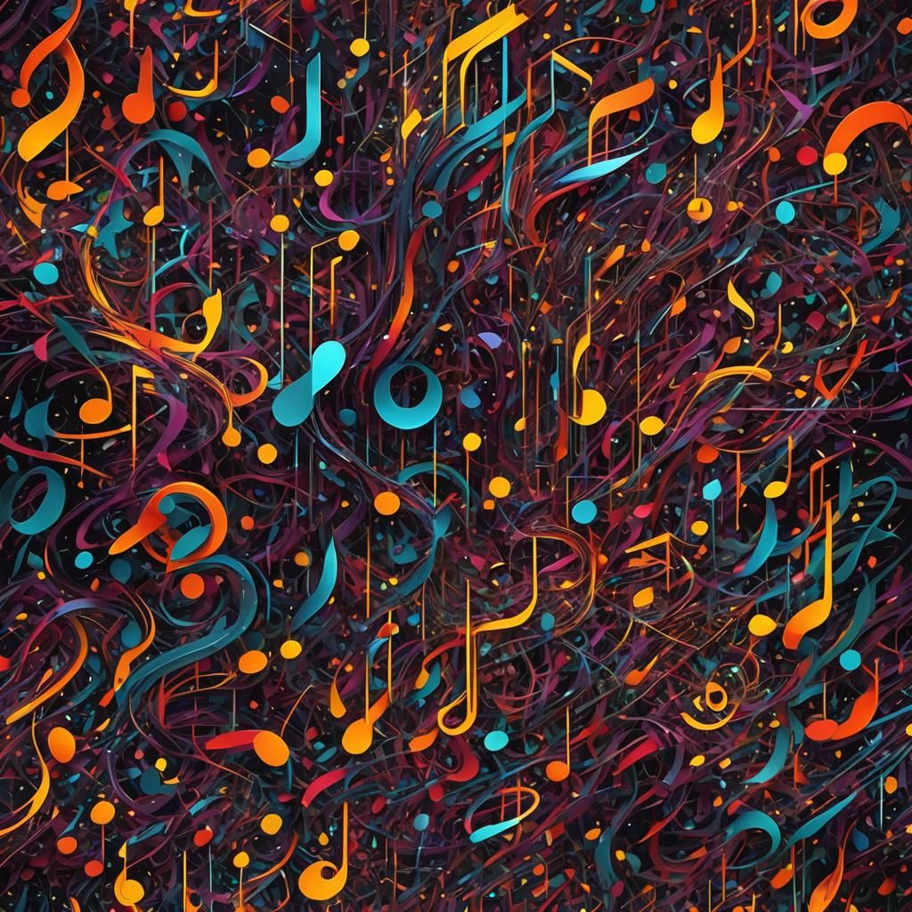 Abstract Music Visualization in Digital Art Style